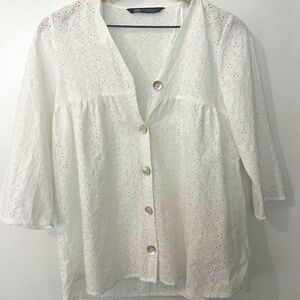 Zara Lace Insert Shirt